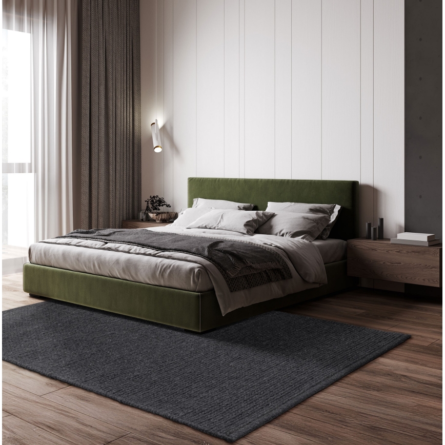 Tapete natural FIR WOOL 160x230 cm 2600 g/m2 antracite