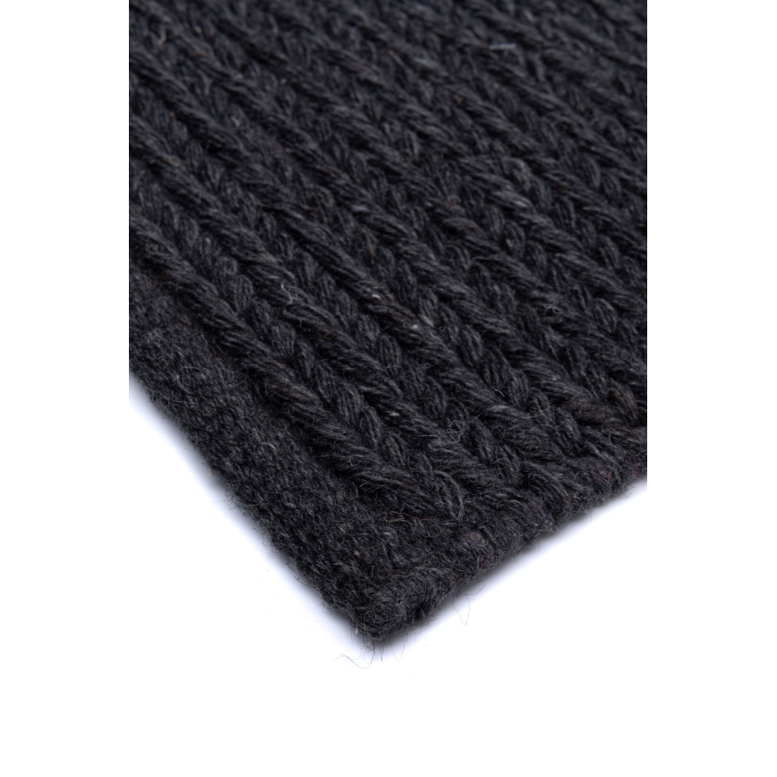 Tapete natural FIR WOOL 160x230 cm 2600 g/m2 antracite
