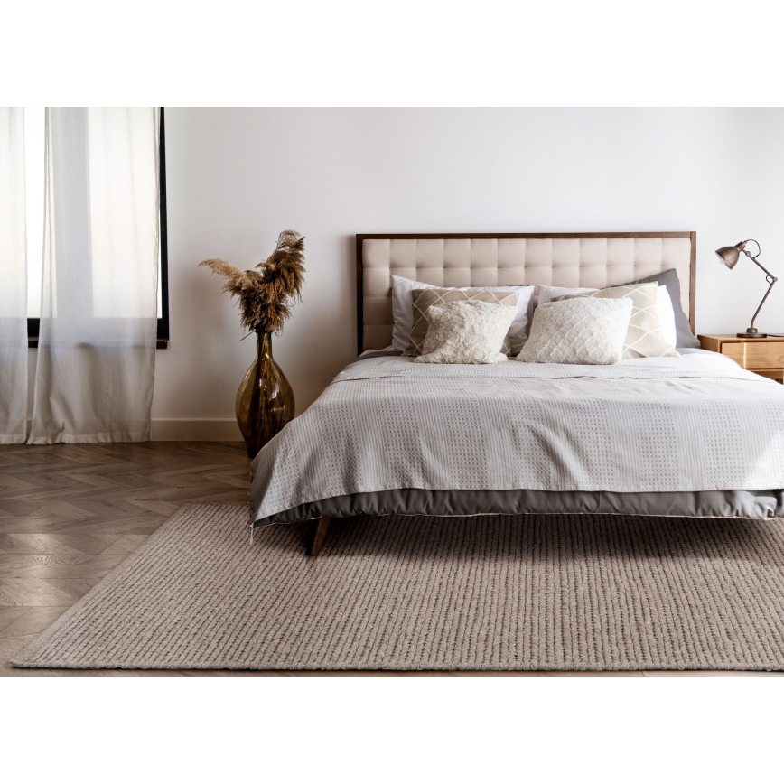 Tapete natural FIR WOOL 160x230 cm 2600 g/m2 bege
