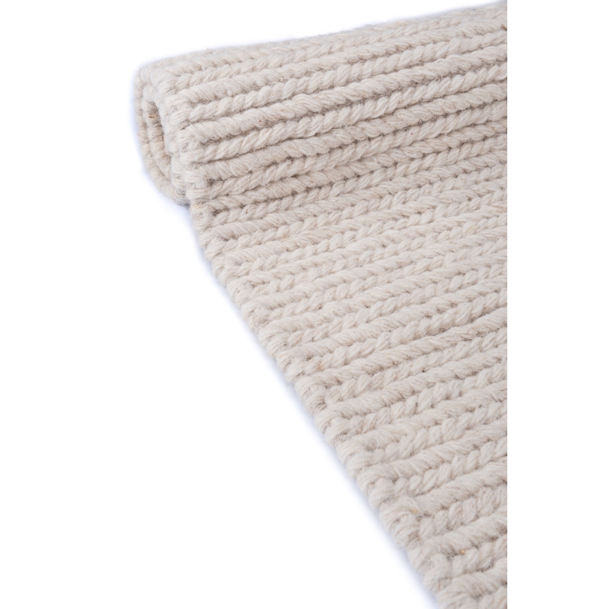 Tapete natural FIR WOOL 160x230 cm 2600 g/m2 creme