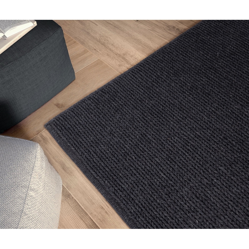 Tapete natural FIR WOOL 70x140 cm 2600 g/m2 antracite