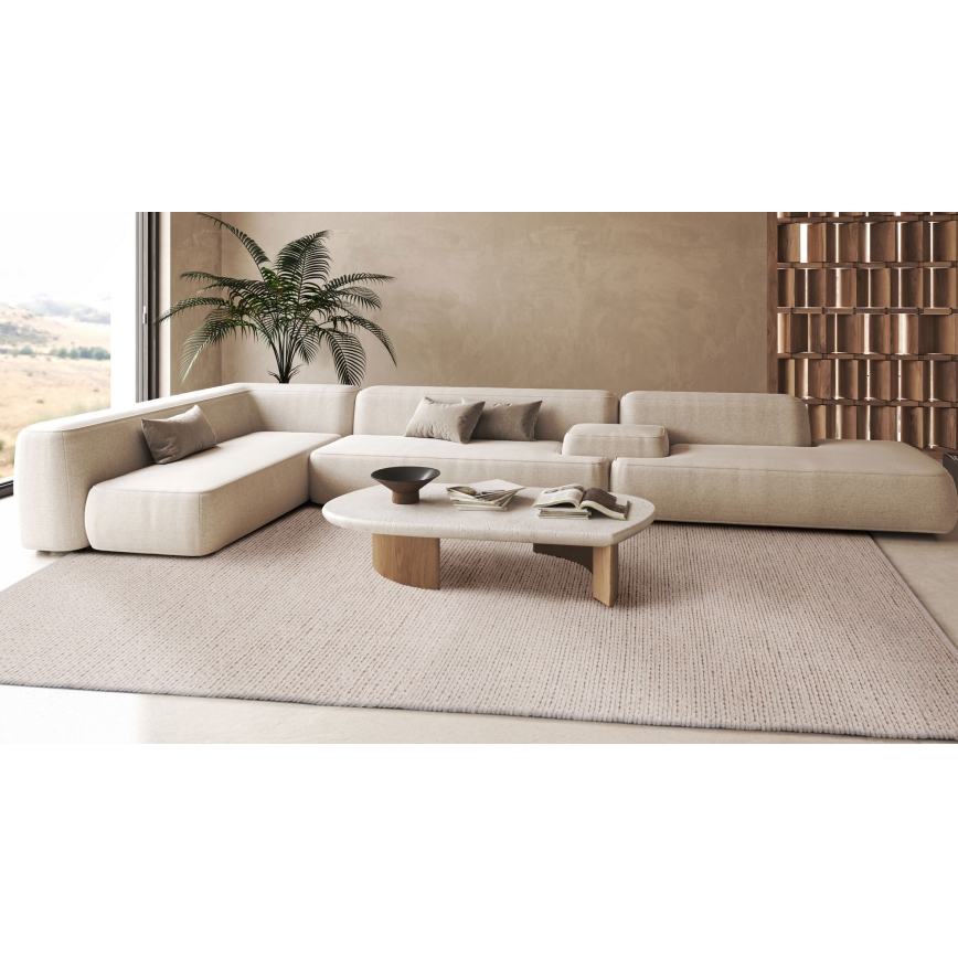 Tapete natural FIR WOOL 70x140 cm 2600 g/m2 creme