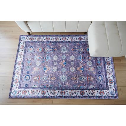 Tapete oriental antiderrapante PRINT SHINE 160x230 cm azul
