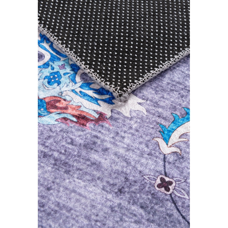 Tapete oriental antiderrapante PRINT SHINE 70x140 cm azul