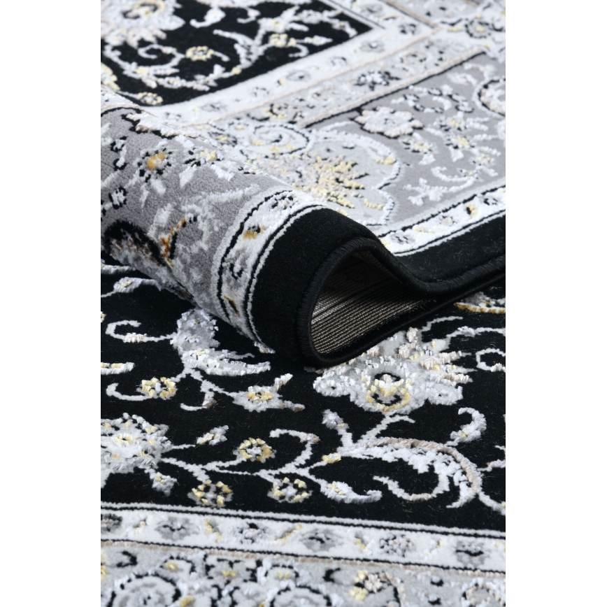 Tapete oriental GRECE 120x170 cm 2150 g/m2 preto/cinza/branco