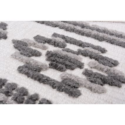 Tapete oriental NEPAL 120 x 180 cm cinzento/branco
