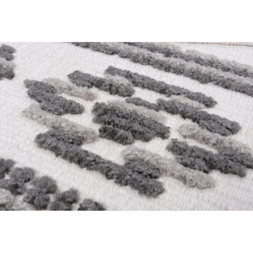 Tapete oriental NEPAL 120 x 180 cm cinzento/branco