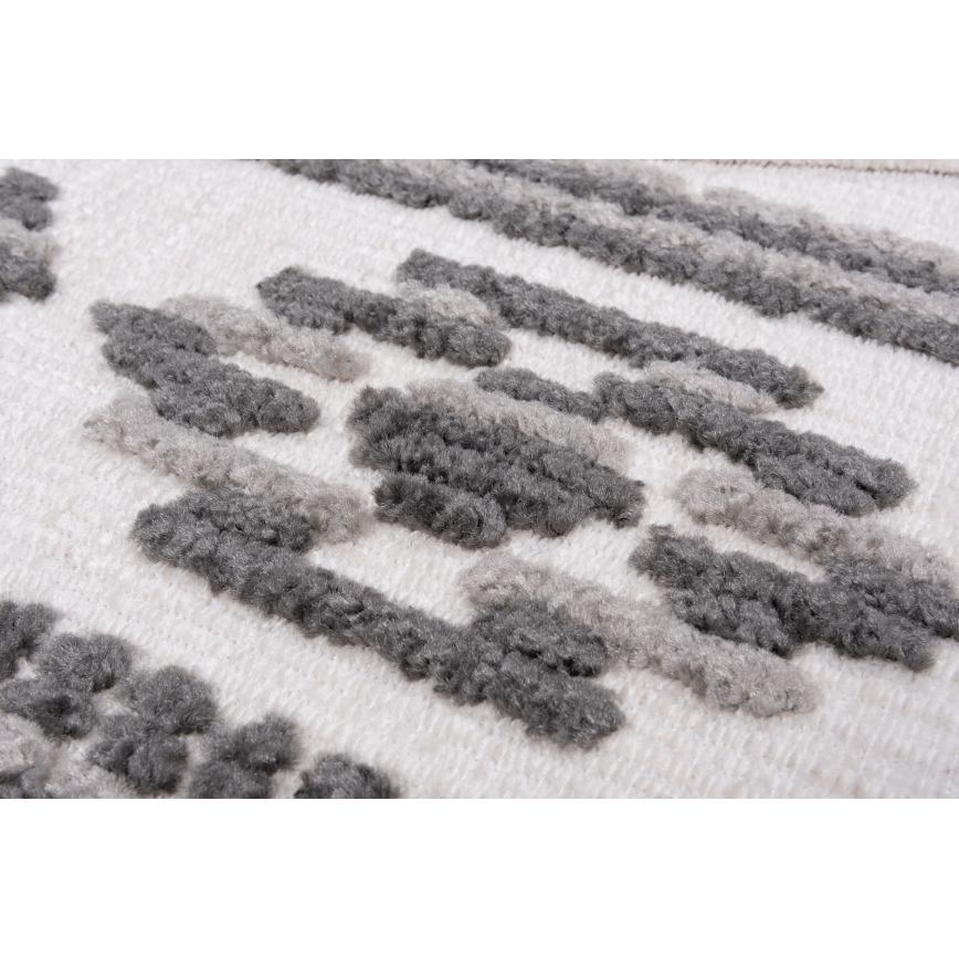 Tapete oriental NEPAL 200x280 cm cinzento/branco