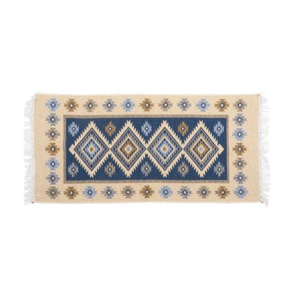 Tapete oriental reversível KILIM 80x150 cm azul/bege