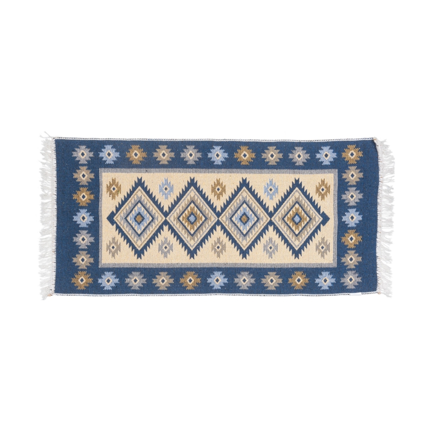 Tapete oriental reversível KILIM 80x150 cm azul/bege