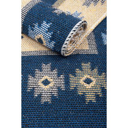 Tapete oriental reversível KILIM 80x150 cm azul/bege