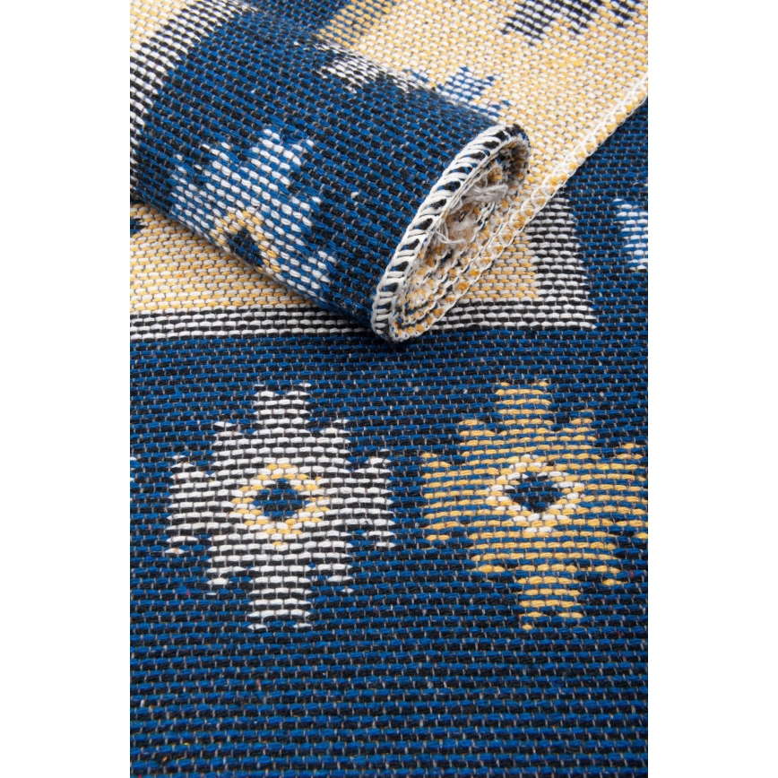 Tapete oriental reversível KILIM 80x150 cm azul/bege