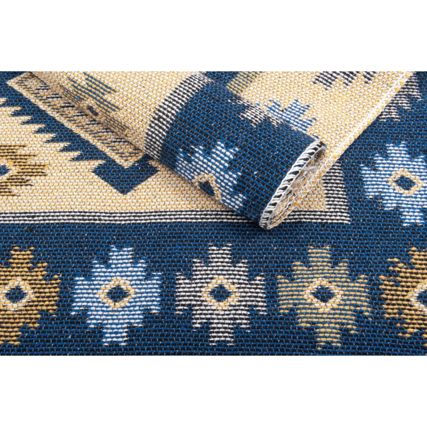 Tapete oriental reversível KILIM 80x150 cm azul/bege