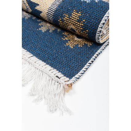 Tapete oriental reversível KILIM 80x150 cm azul/bege