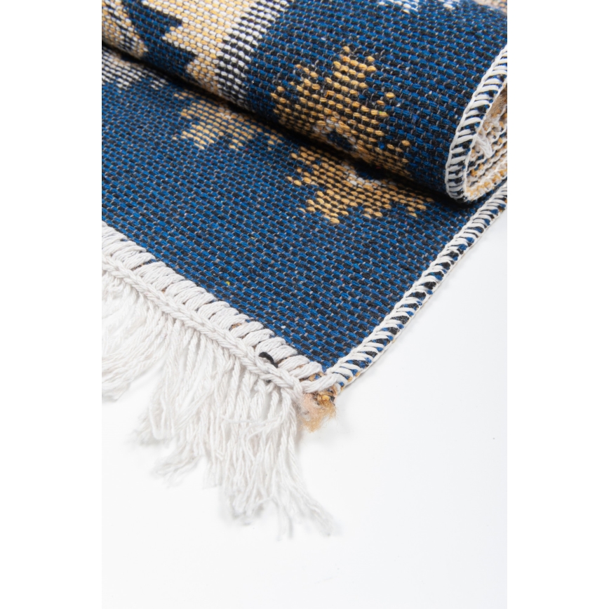 Tapete oriental reversível KILIM 80x150 cm azul/bege