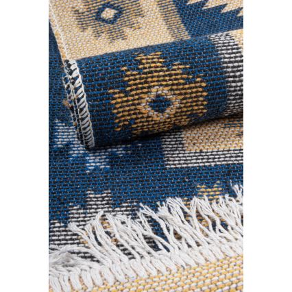 Tapete oriental reversível KILIM 80x150 cm azul/bege