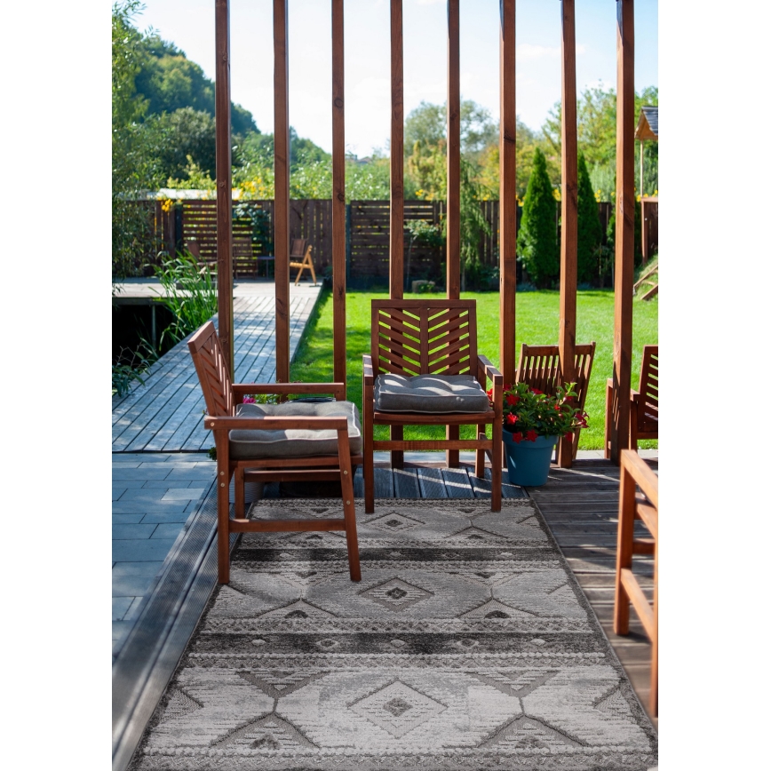 Tapete para exterior CHIARA 160x230 cm cinzento