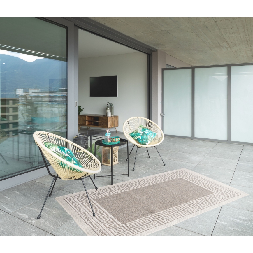 Tapete para exterior EXPRESS NEW OUTDOOR 120x160 cm cinzento/bege