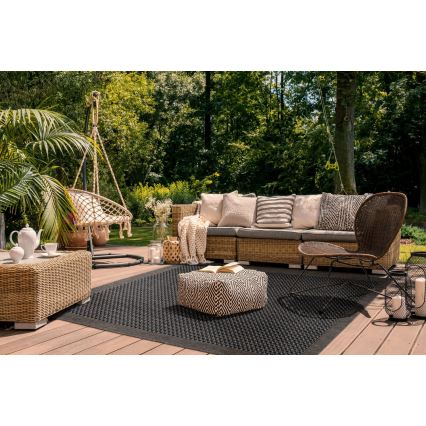 Tapete para exterior EXPRESS NEW OUTDOOR 160x220 cm antracite/castanho