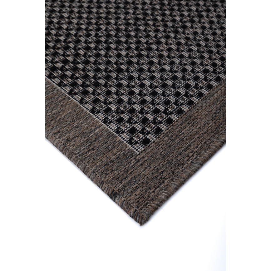 Tapete para exterior EXPRESS NEW OUTDOOR 80 x 150 cm antracite/castanho
