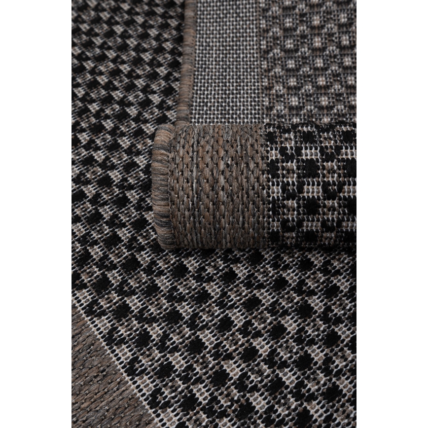 Tapete para exterior EXPRESS NEW OUTDOOR 80 x 150 cm antracite/castanho