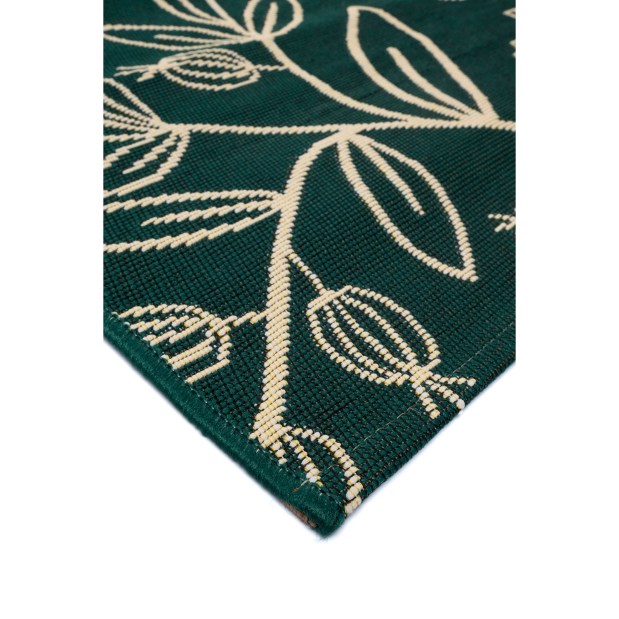 Tapete para exterior JUNGLE 120x170 cm verde/padrão de folhas