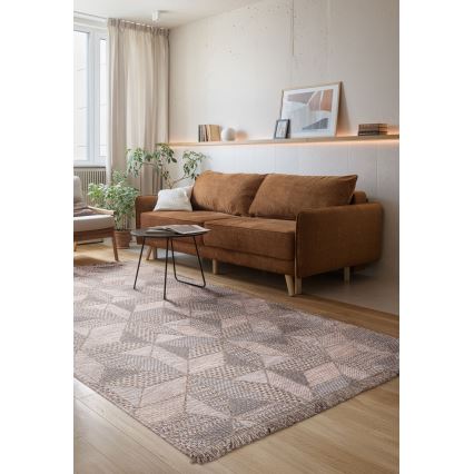 Tapete para exterior ORIA 160x220 cm cinzento/bege