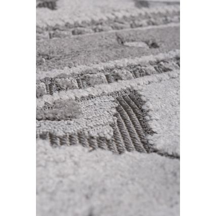 Tapete para exterior redondo CHIARA 120 cm cinzento
