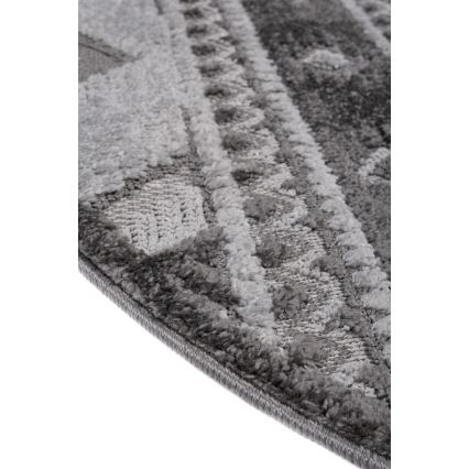 Tapete para exterior redondo CHIARA 120 cm cinzento