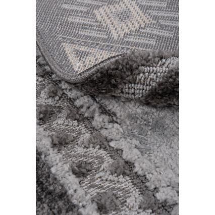 Tapete para exterior redondo CHIARA 120 cm cinzento