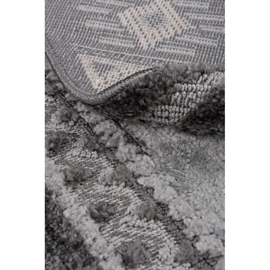 Tapete para exterior redondo CHIARA 120 cm cinzento