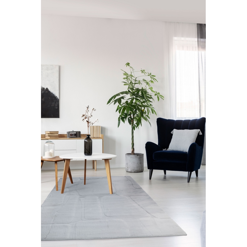 Tapete RABBIT 3D 120 x 170 cm cinzento