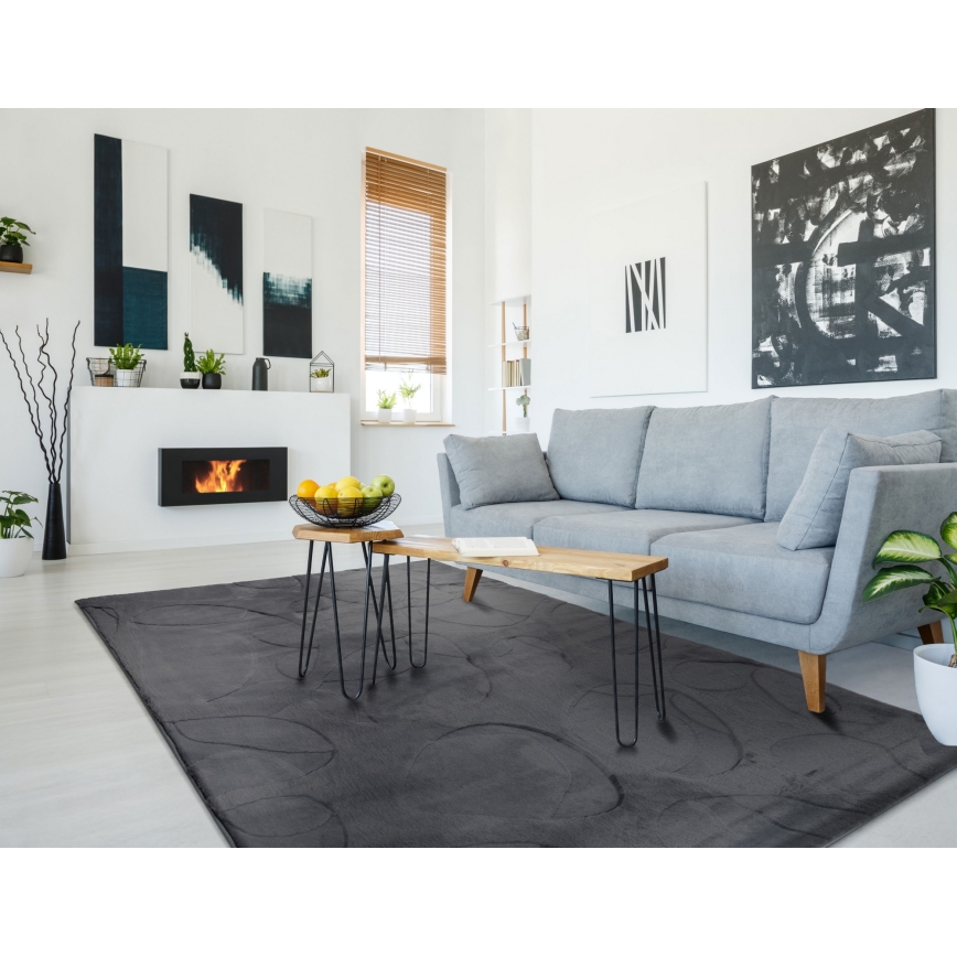 Tapete RABBIT 3D 120x170 cm antracite