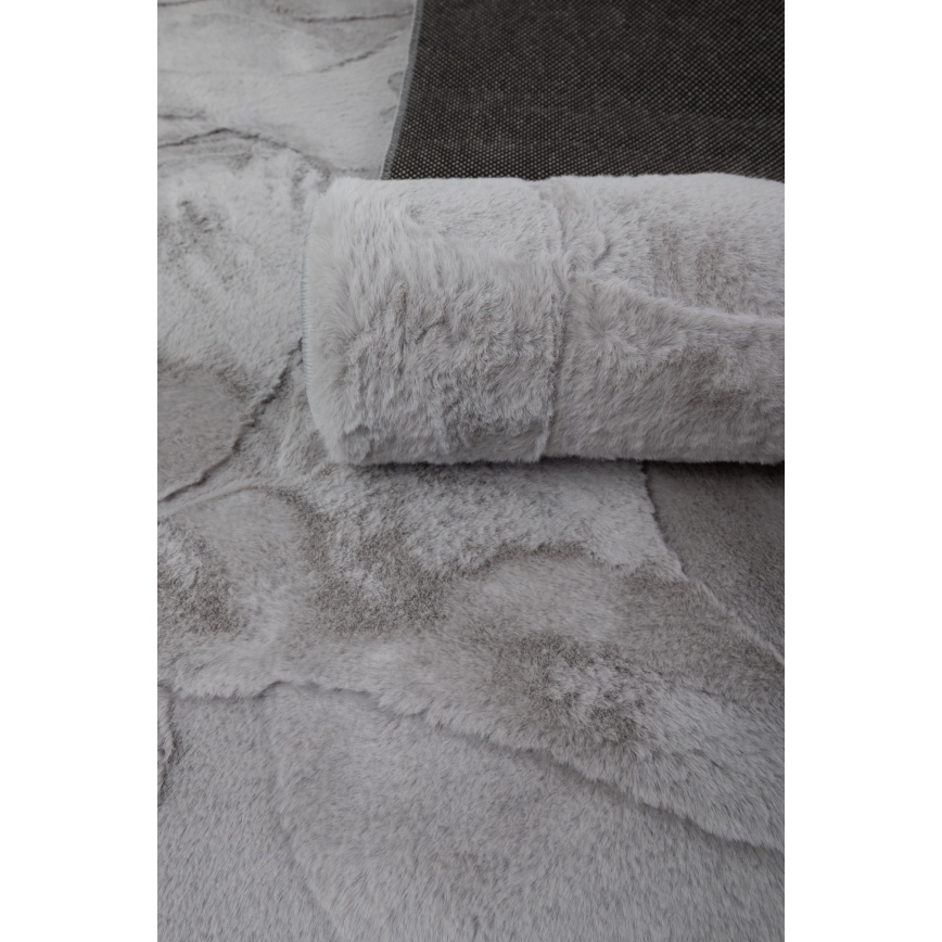 Tapete RABBIT 3D 120x170 cm cinzento