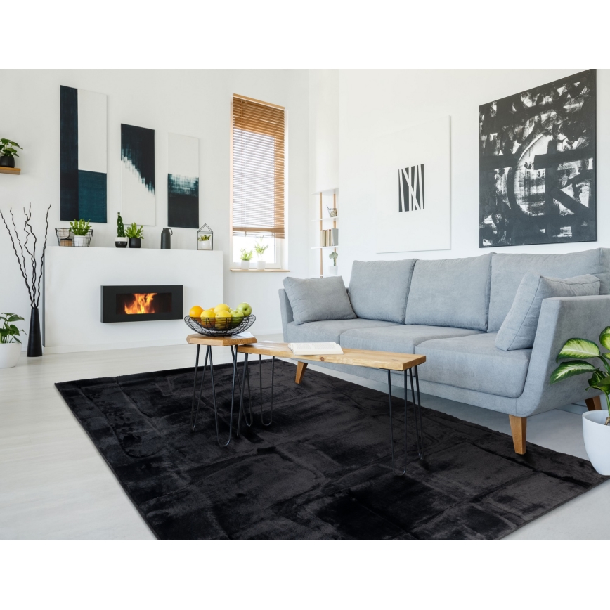 Tapete RABBIT 3D 120x170 cm preto