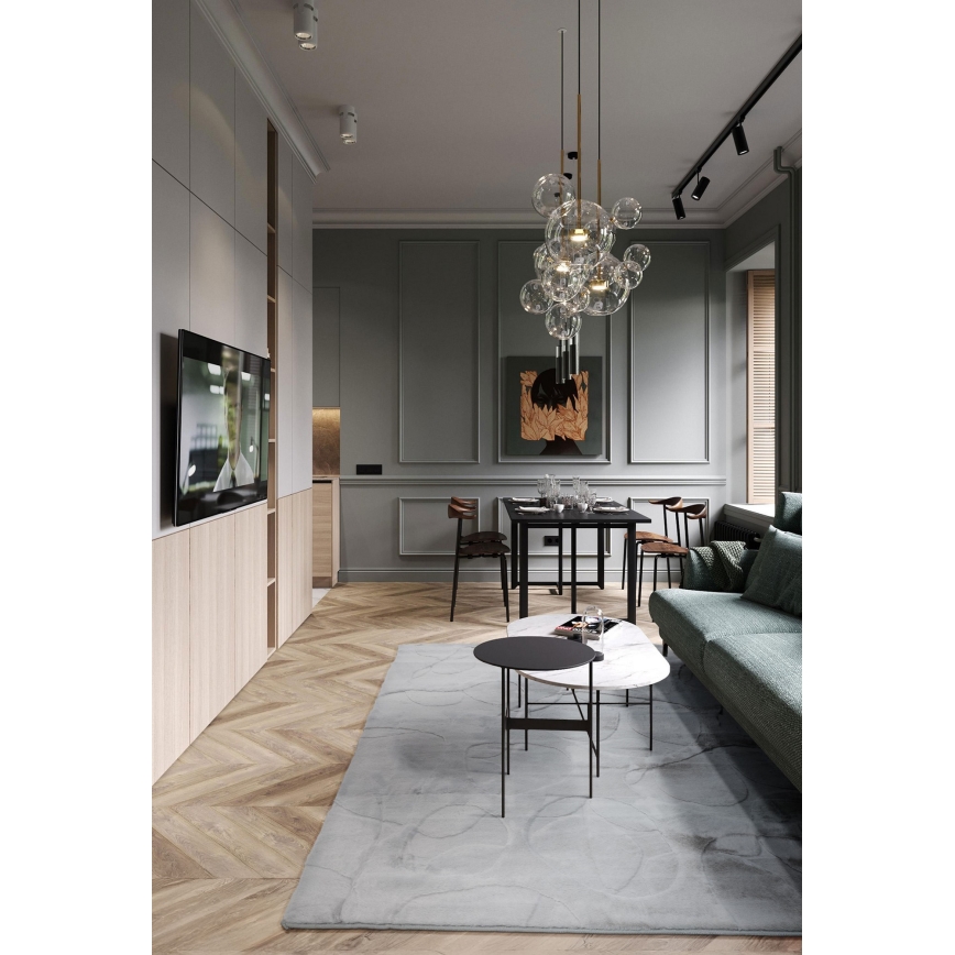 Tapete RABBIT 3D 80x150 cm cinza claro