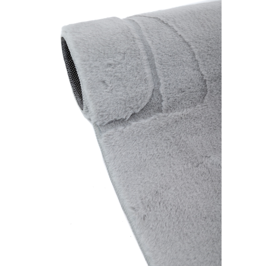 Tapete RABBIT 3D 80x150 cm cinza claro