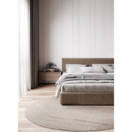Tapete redondo natural FIR WOOL 160 cm 2600 g/m2 bege