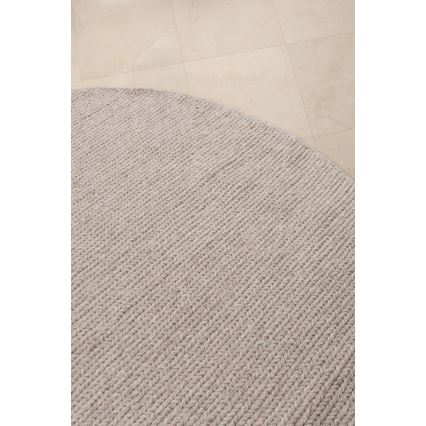Tapete redondo natural FIR WOOL 160 cm 2600 g/m2 bege