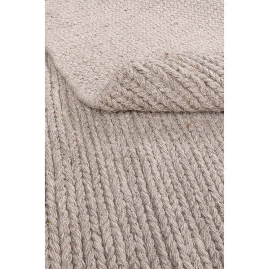 Tapete redondo natural FIR WOOL 160 cm 2600 g/m2 bege