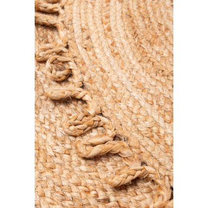 Tapete redondo natural JUTA 100 cm bege