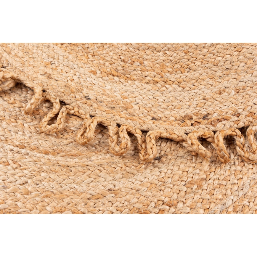 Tapete redondo natural JUTA 100 cm bege