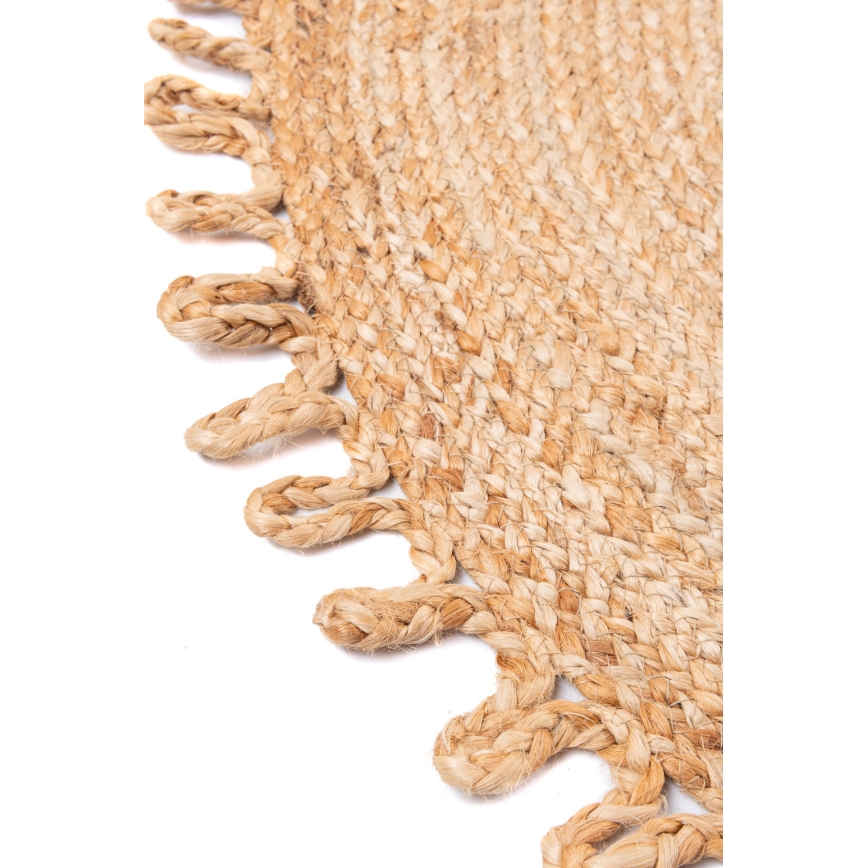 Tapete redondo natural JUTA 100 cm bege