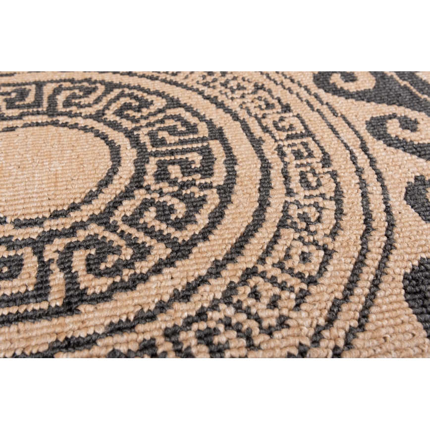 Tapete redondo para exterior DELMAR 80 cm antracite/bege