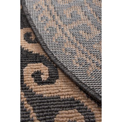 Tapete redondo para exterior DELMAR 80 cm antracite/bege