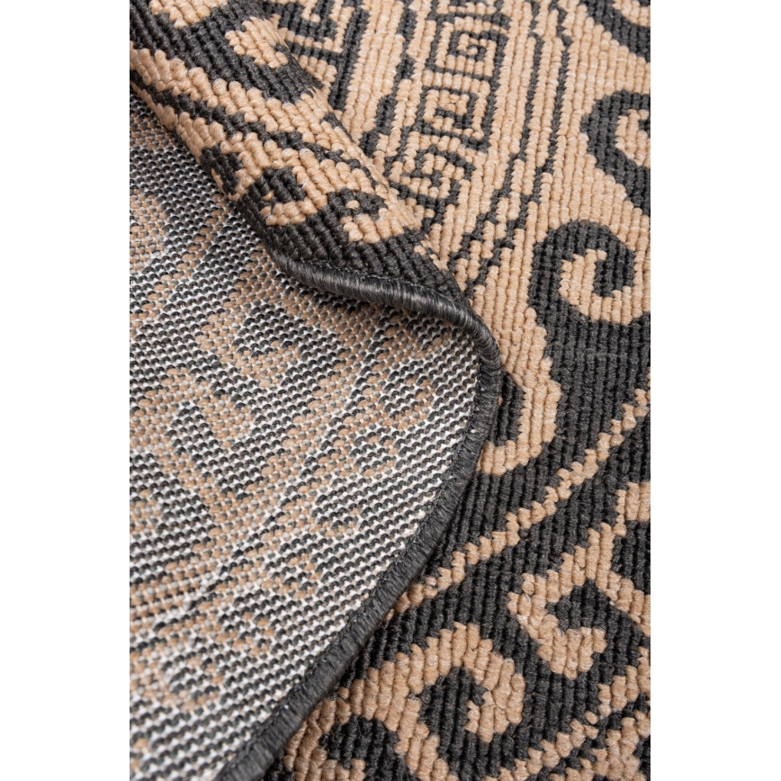 Tapete redondo para exterior DELMAR 80 cm antracite/bege