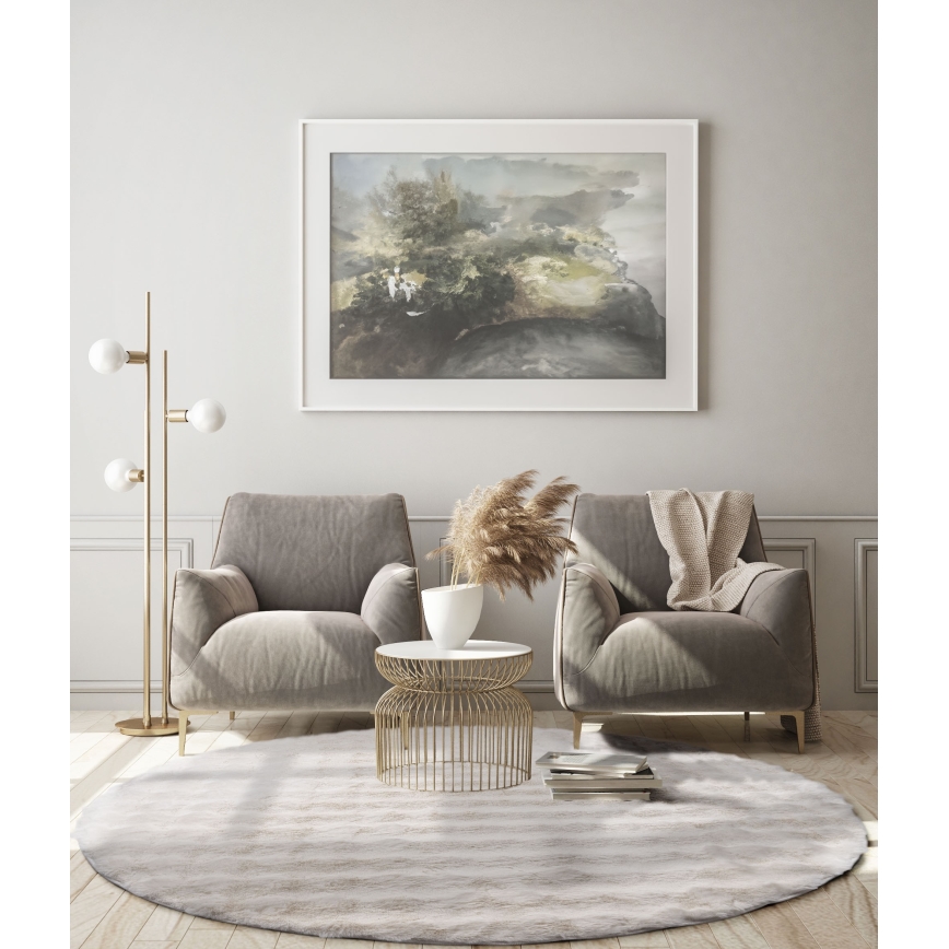 Tapete redondo RABBIT BUBBLE 160 cm creme
