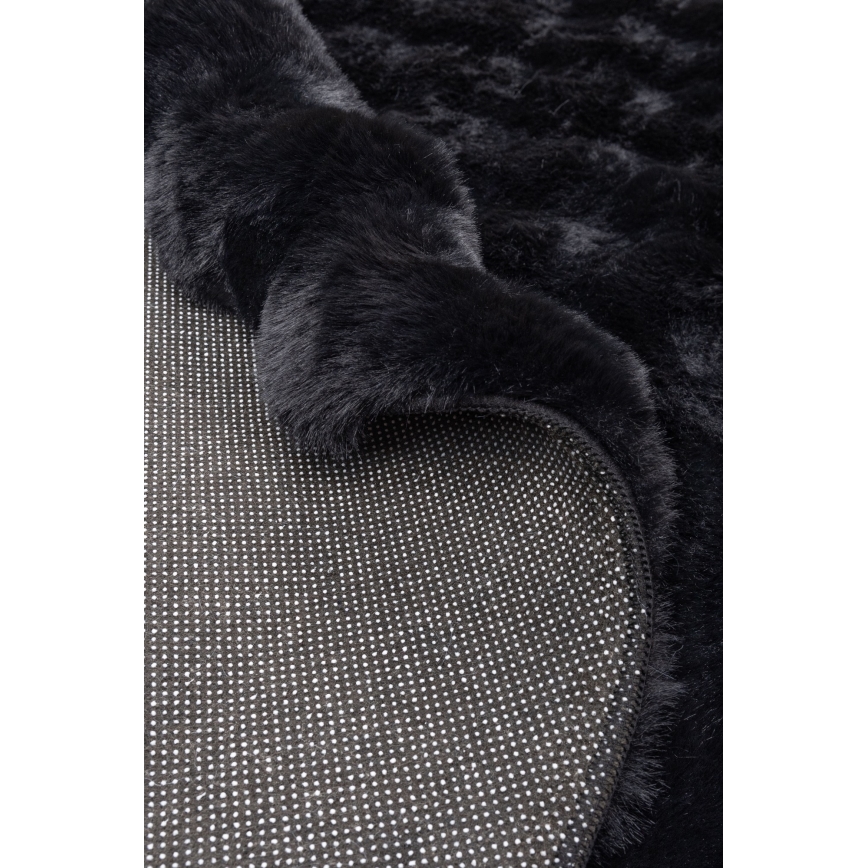 Tapete redondo RABBIT BUBBLE 160 cm preto