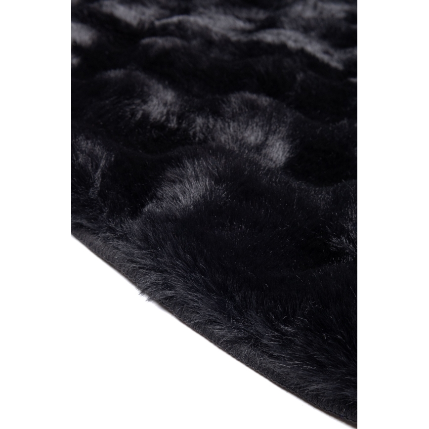 Tapete redondo RABBIT BUBBLE 160 cm preto