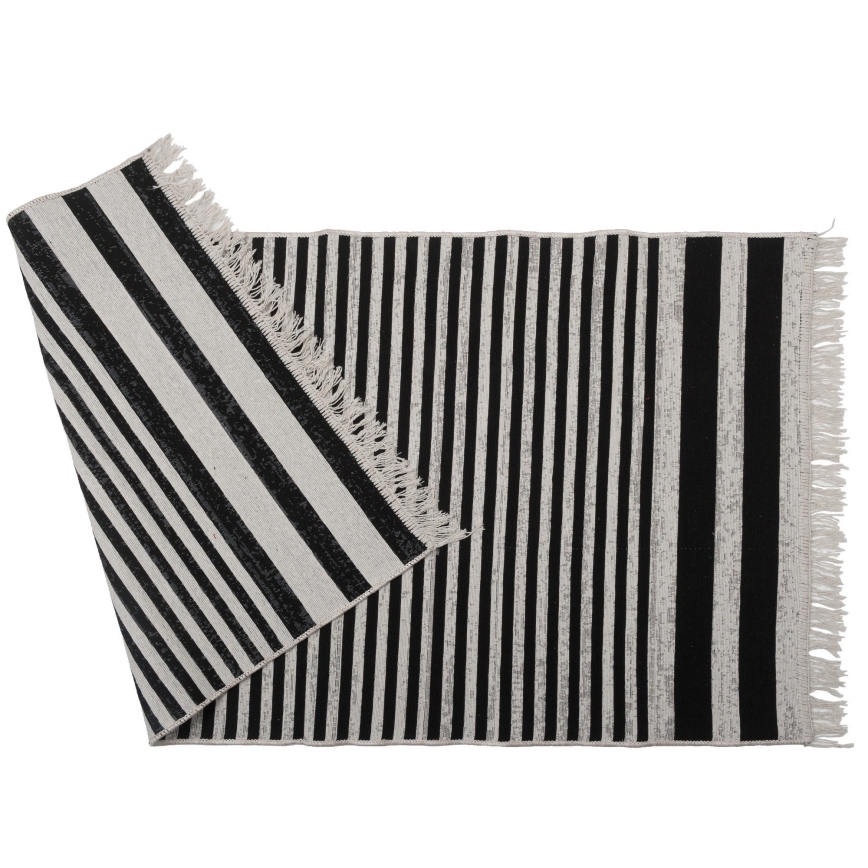 Tapete reversível KILIM GOLD 80x150 cm preto/branco